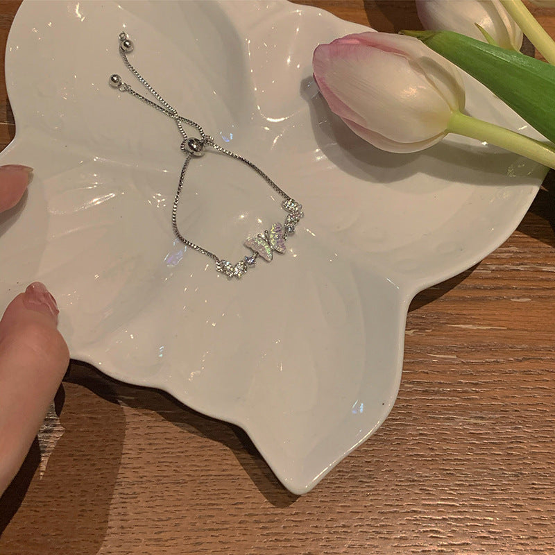 Womens Butterfly Bracelet Elegant Alloy Metal Jewelry