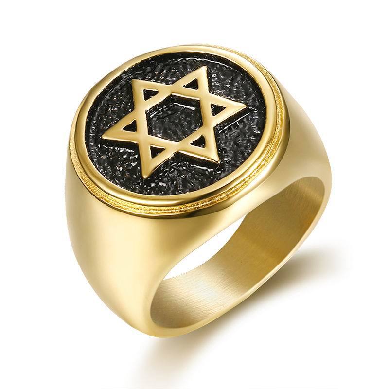 Retro Stainless Steel Mens Ring With Star Shape Design 20mm Durable Everyday Accessory Built For Modern Men Today
