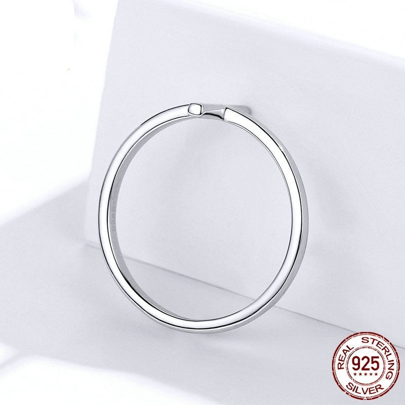 Womens Sterling Silver Cross Ring Platinum Plated Lightweight Everyday Jewelry 925 Silver Religious Gift Everyday Ring