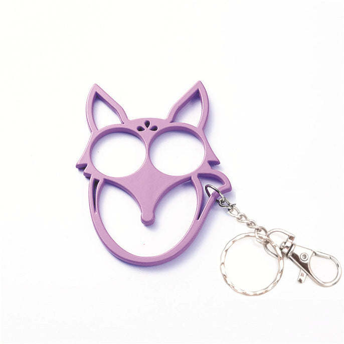Personal Safety Keychain Metal Double Finger Locks Portable Easy Carry Concealed Lightweight Designs For Women