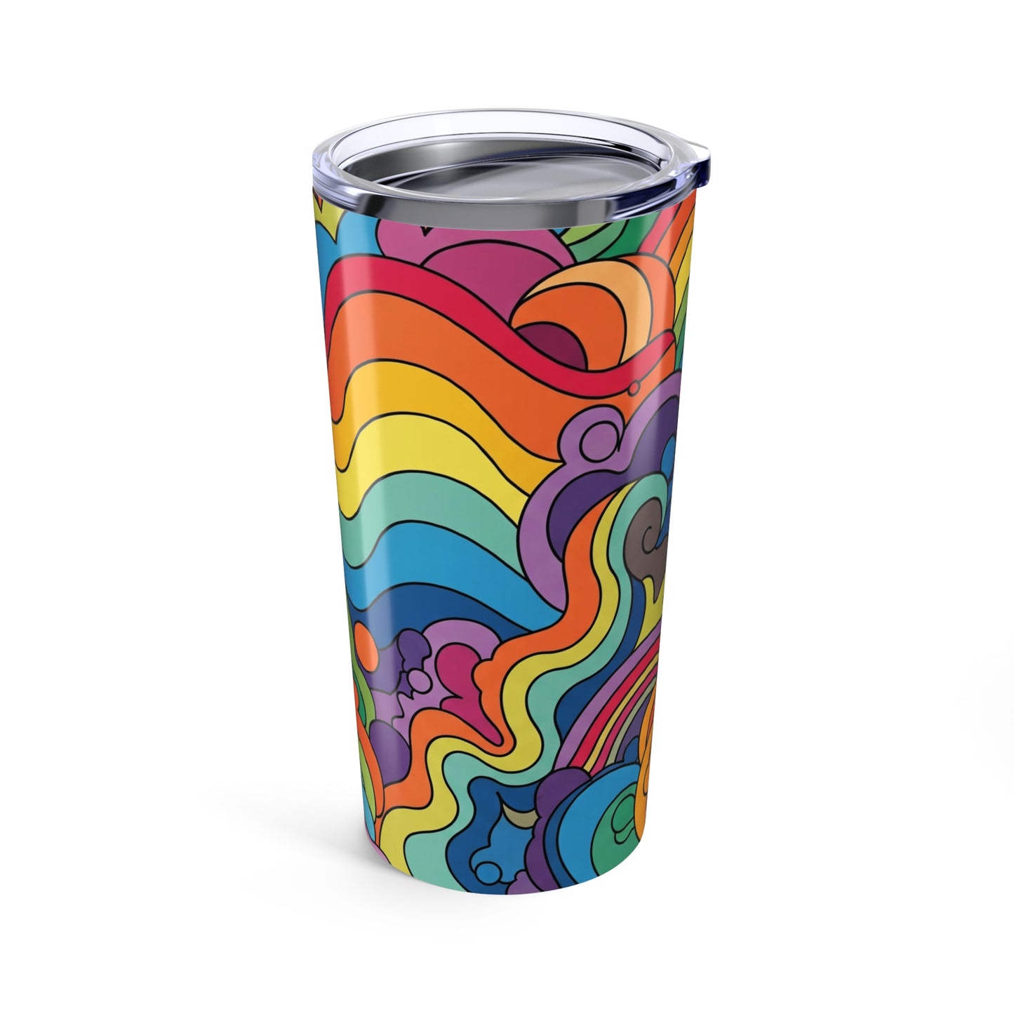 20 Oz Stainless Steel Double Wall Vacuum Insulated Leak Proof Travel Mug With Lid Durable Printed For Hot And Cold