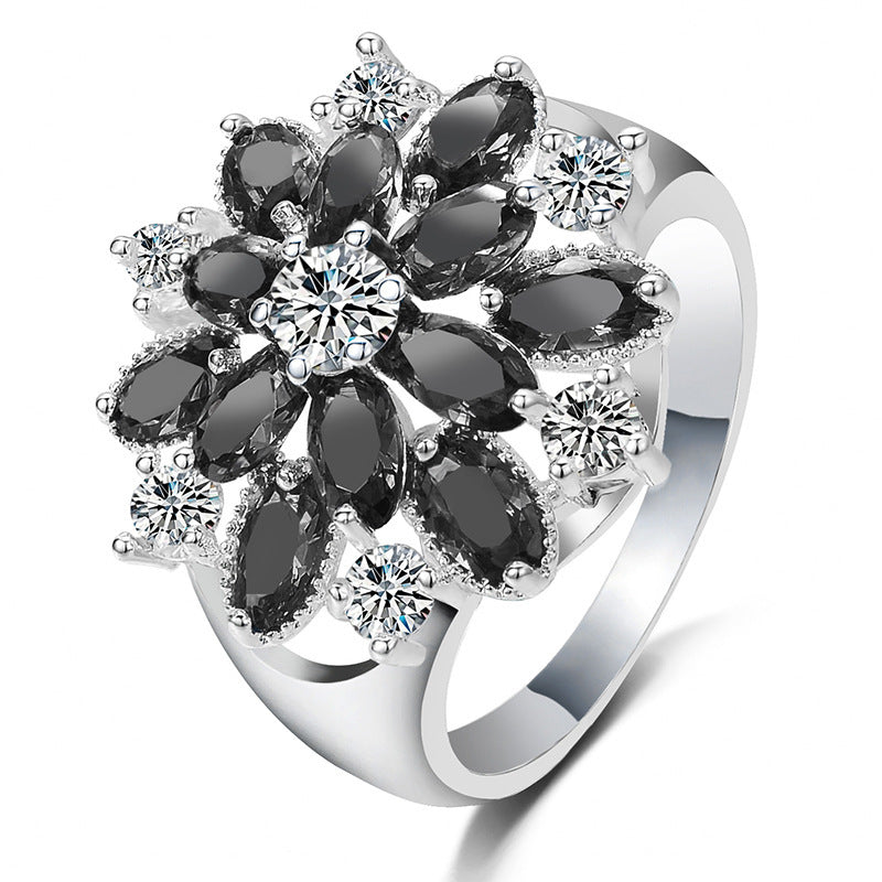 Women Zircon Ring With Micro Inlay Gemstones Elegant Hand Jewelry For Everyday Wear And Special Occasions Plus