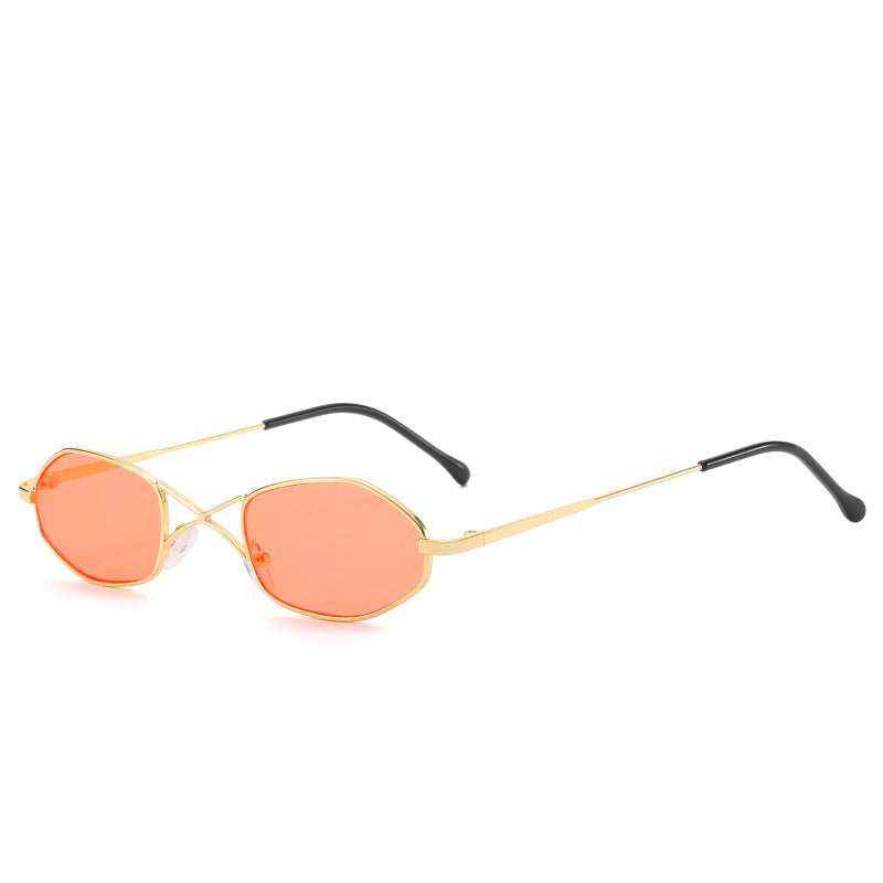 Double Beam Sunglasses UV400 Protection Fashion Eyewear Metal and Plastic Frame 70 Percent Visible for All Day