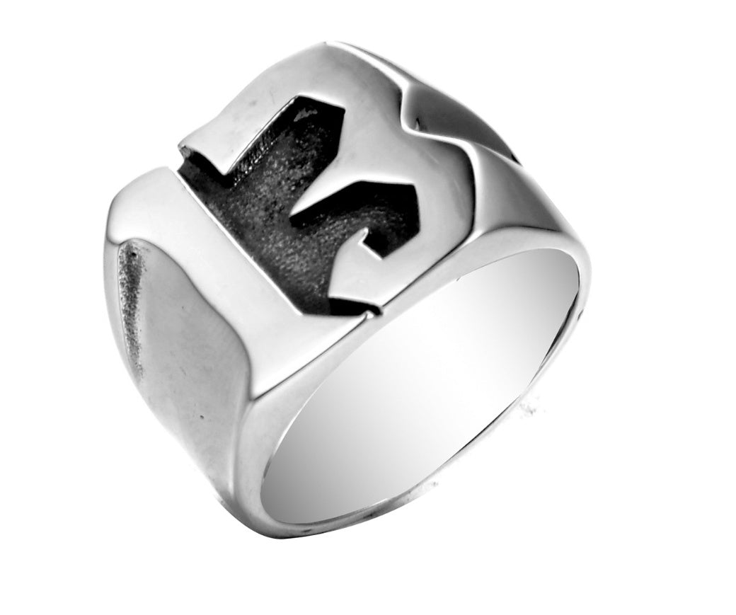 Mens Vampire Ring Titanium Steel Never Fade Vintage Gothic Biker Ring For Men Jewelry Accessories Size 7 to 13