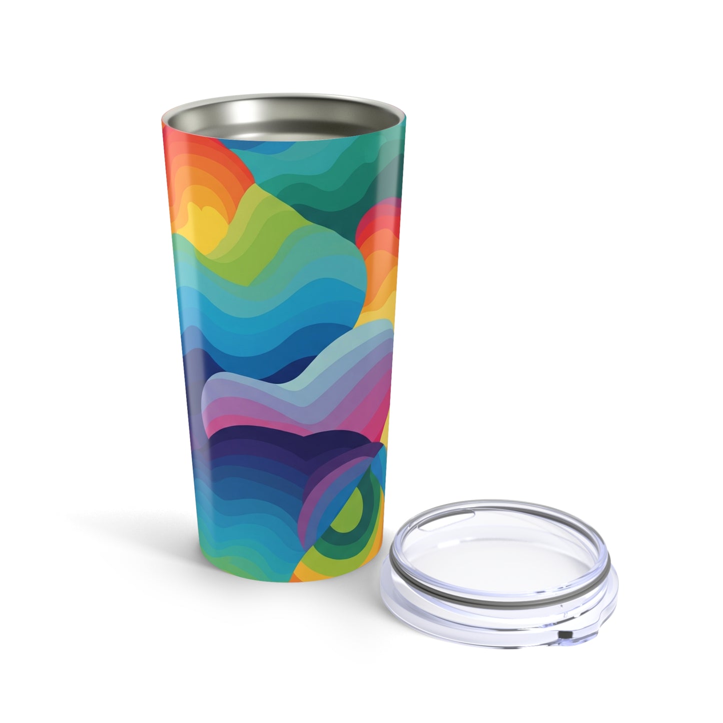 20Oz Stainless Steel Travel Mug With Double Wall Vacuum Insulation Spill Resistant Art Design For Hot Or Cold