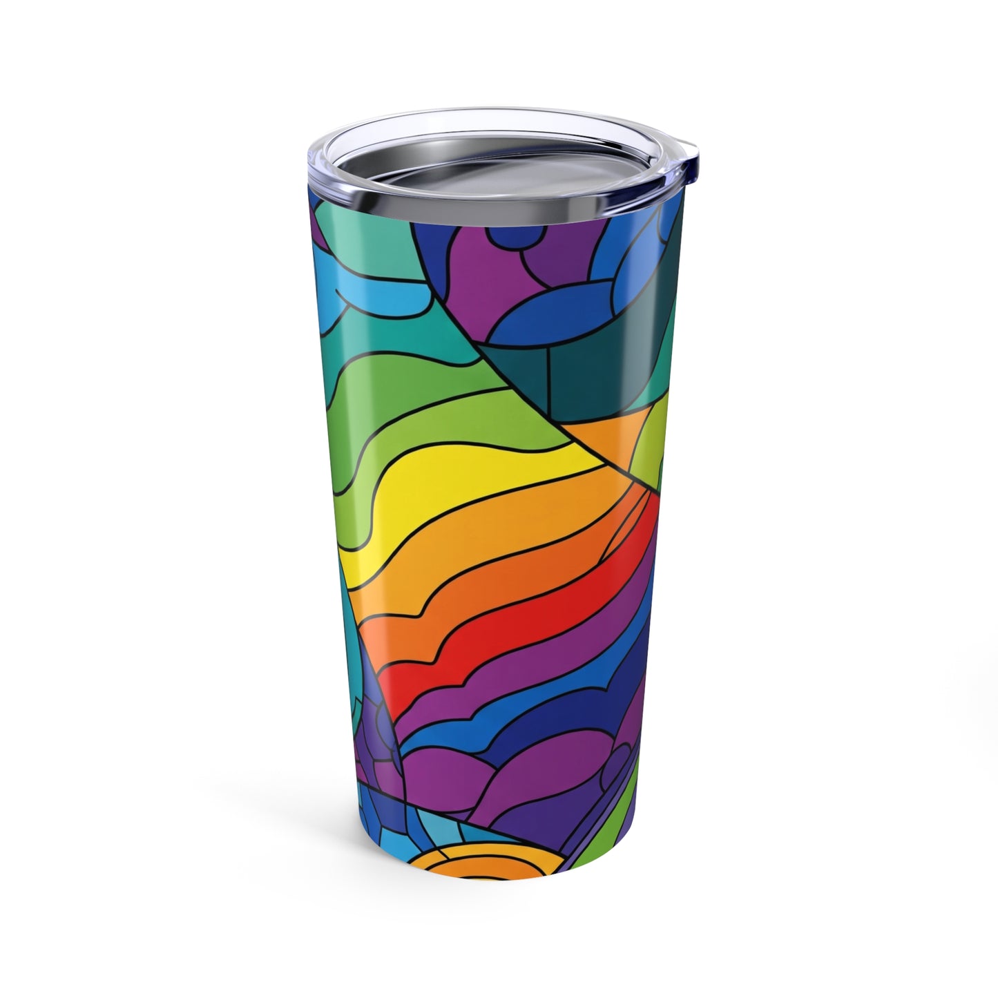 20oz Stainless Steel Tumbler Printed Design Artwork Double Wall Vacuum Insulated Travel Mug Spill Resistant Hot