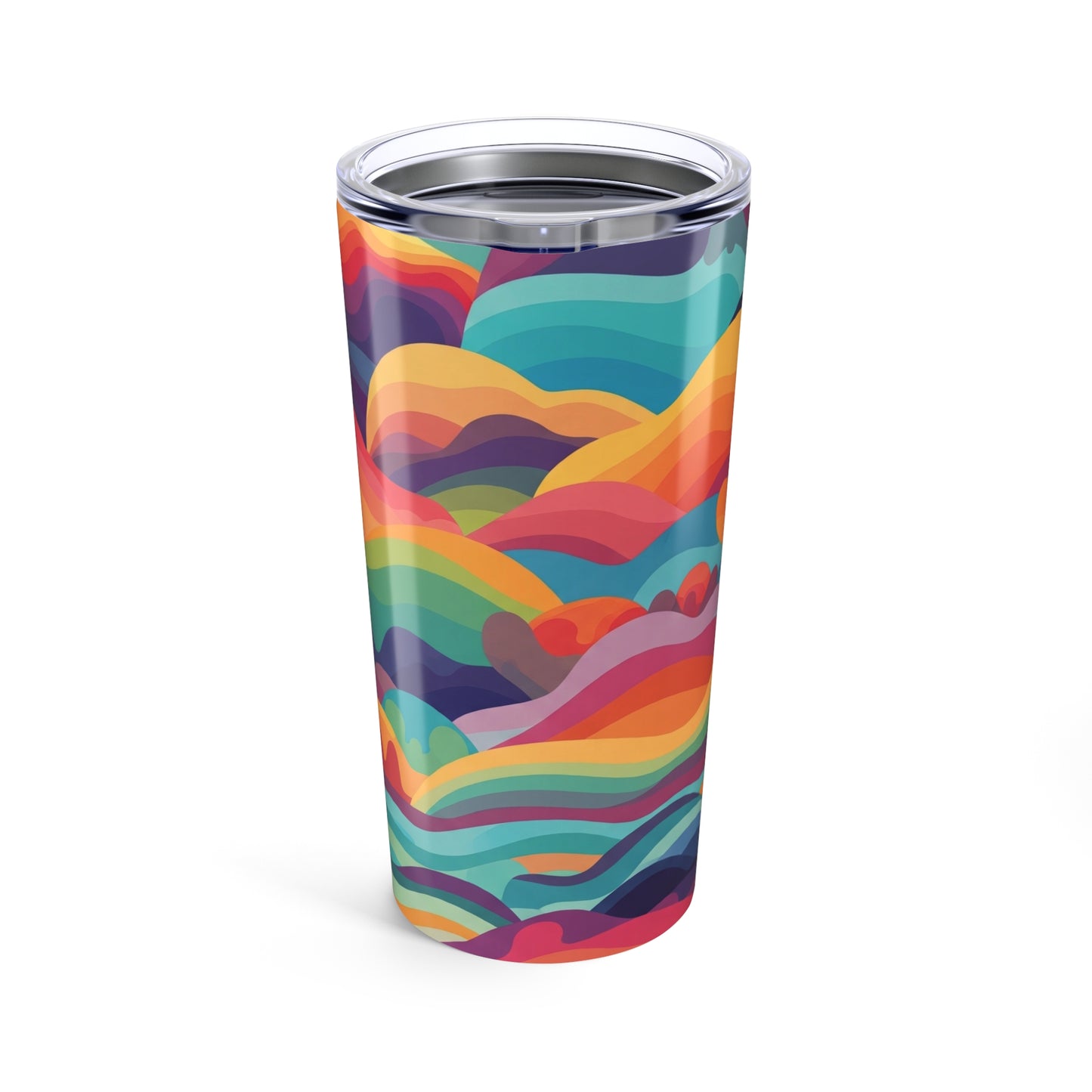 20oz Double Wall Vacuum Insulated Stainless Steel Travel Mug With Printed Design Durable Leak Proof For Hot And
