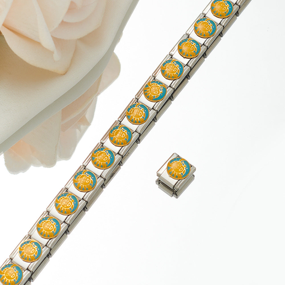 Unisex Stainless Steel Bracelet Cartoon Heart Bracelet Combination Decorative Bracelet Fashion Jewelry For Men