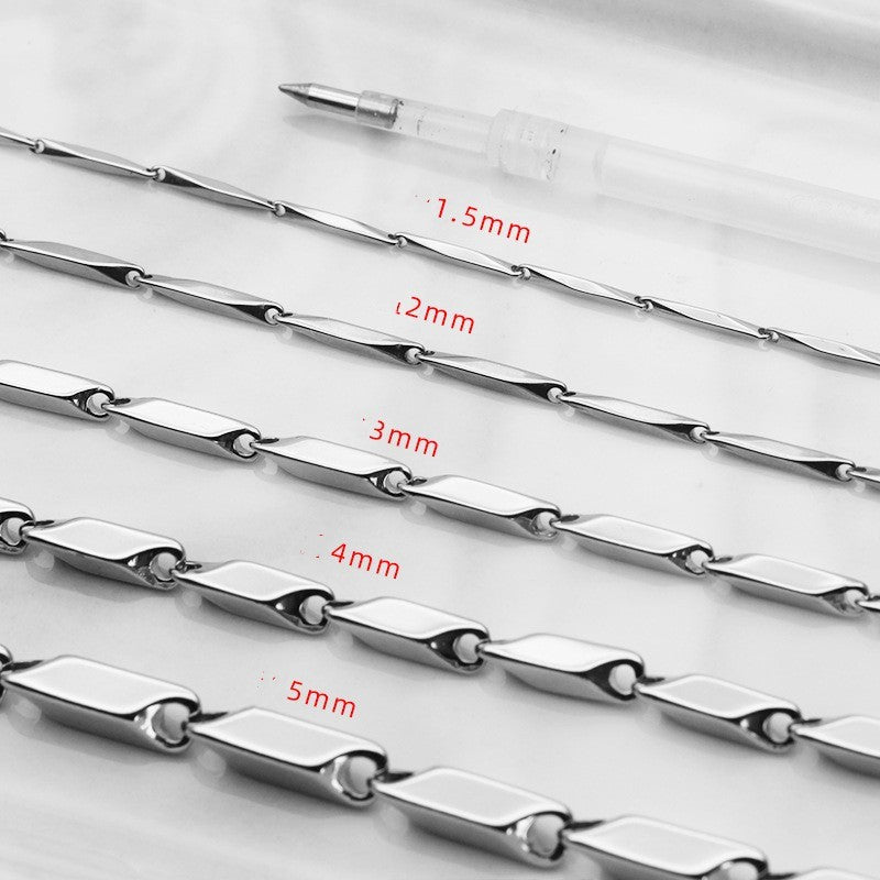 Unisex Titanium Steel Melon Seed Chain Necklace Durable Jewelry For Men And Women Perfect Gift Idea For Everyday Wear