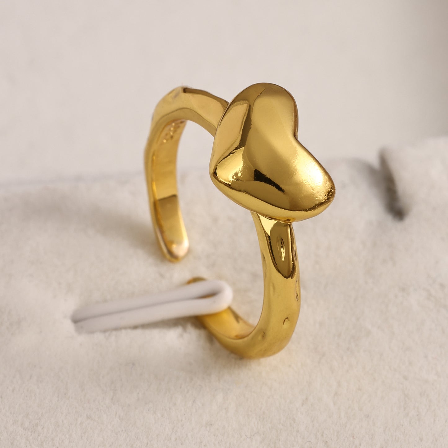 Women's Adjustable Heart Ring Minimalist Gift Anniversary