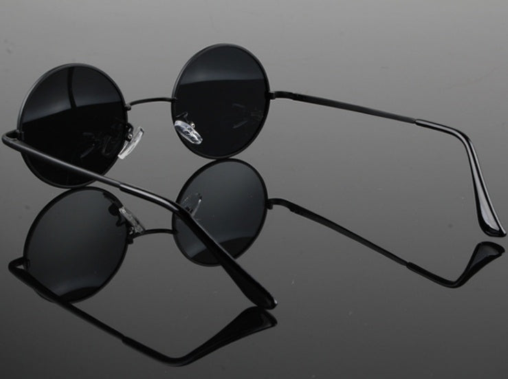 Polarized Round Metal Frame Sunglasses Enhanced Visionary Glare Reduction Lightweight Protection Eyewear Women