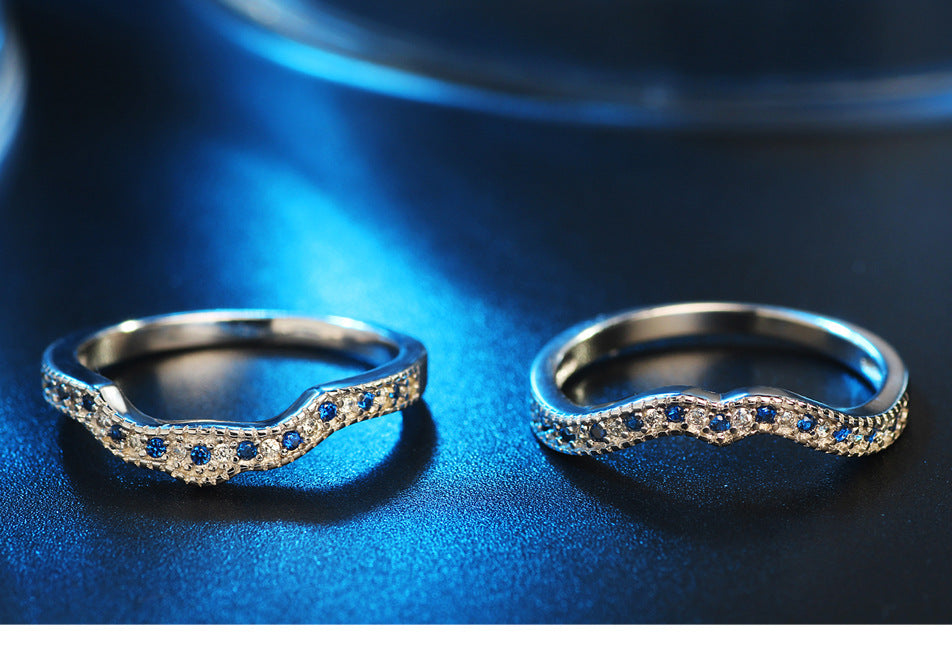 Love Heart Zircon Ring For Women Exaggerated Dazzling Brass Plated Jewelry Engagement Wedding Anniversary Gift