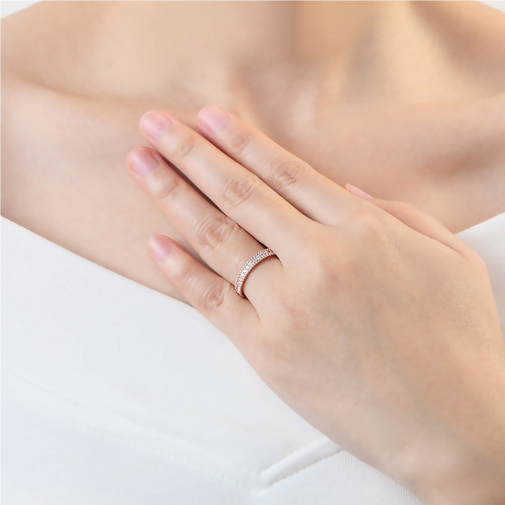 Womens Champagne Gold Zircon Ring Gold Plated Geometric Design Jewelry Gift Wedding Anniversary For Engagement