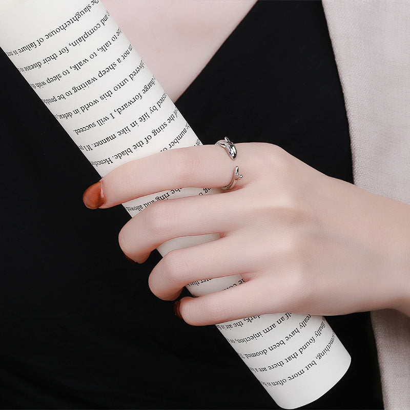 Elegant Adjustable Ring Copper Silver Plated 925 Womens Fashion Jewelry European American Design For Everyday