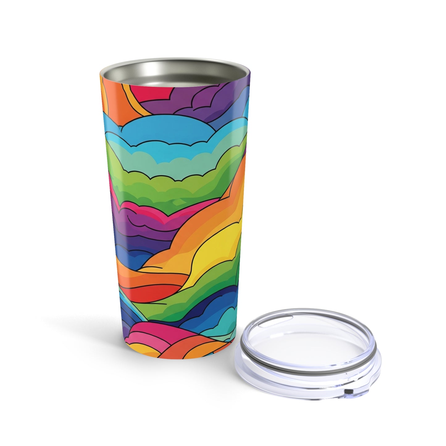 20oz Stainless Steel Tumbler With Printed Graphic Design Double Wall Vacuum Insulated Spill Resistant Hot Or Cold