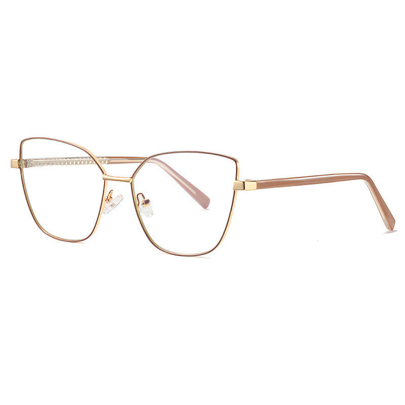 Womens Anti Blue Light Blocking Computer Glasses Metal Frame Full Frame Zero Degree Eye Protection For All Day