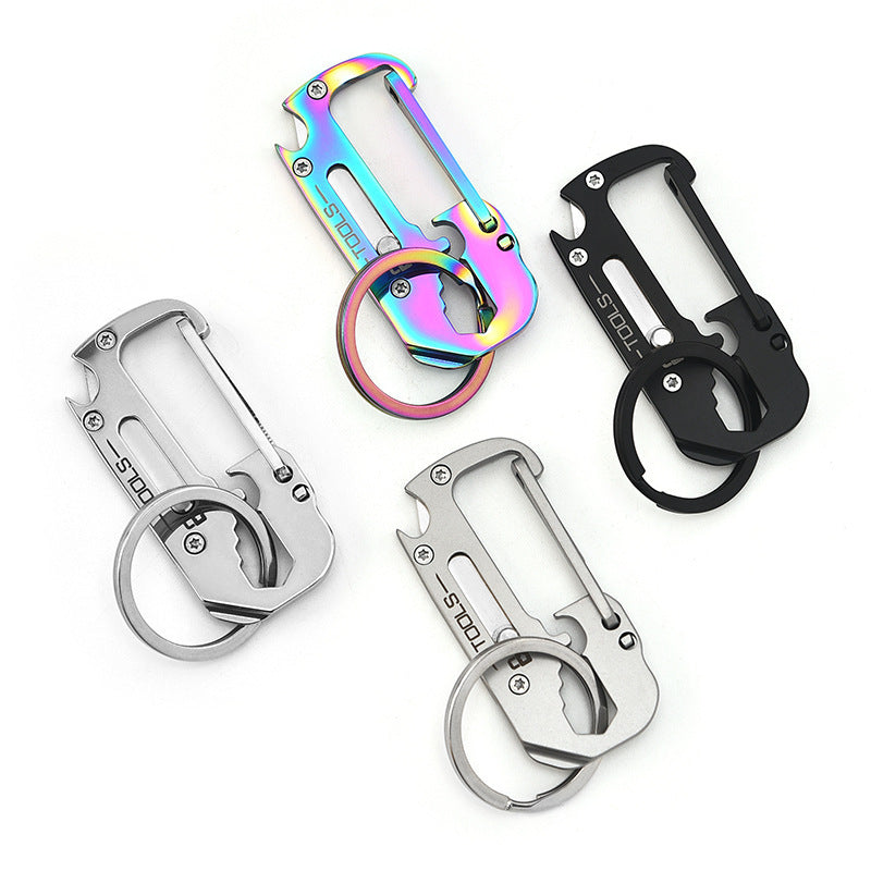 Stainless Steel Multifunction Keychain Pocket Knife With Electroplated Finish Fashionable Accessory For Everyday