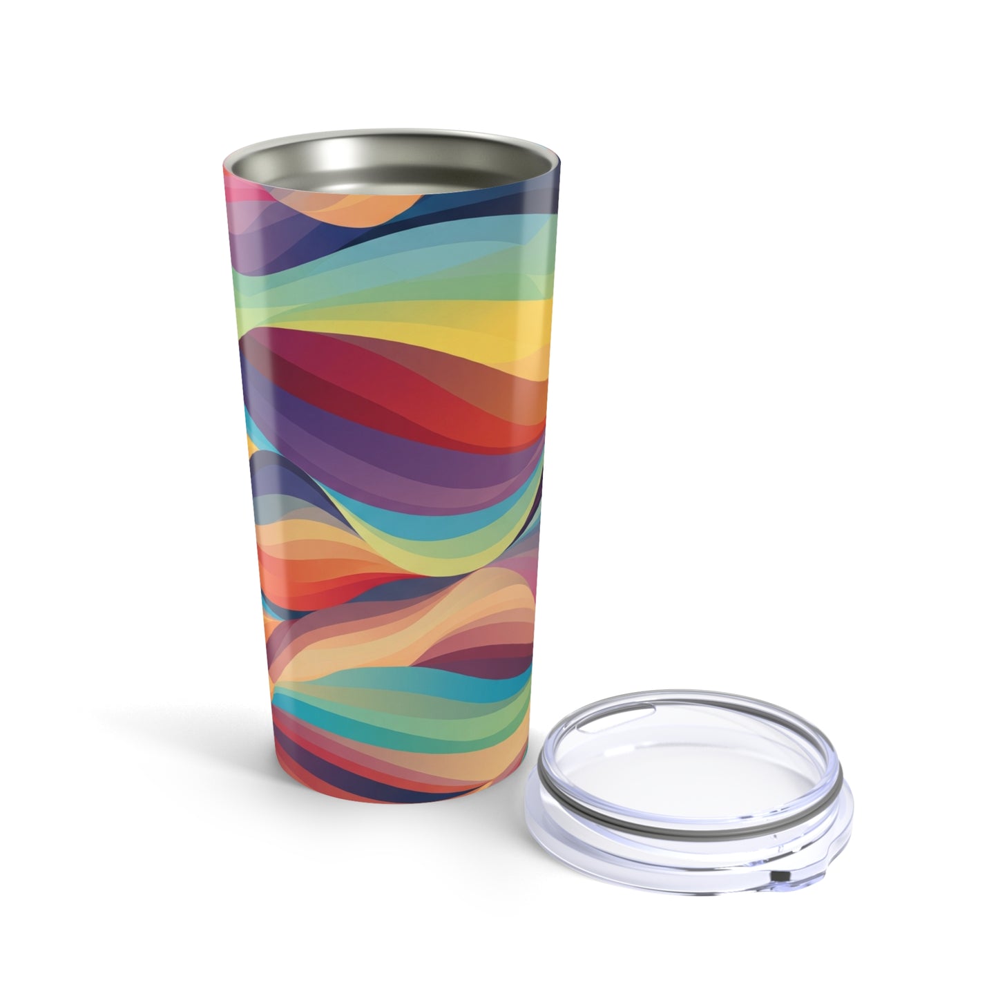 20oz Stainless Steel Art Printed Tumbler With Double Wall Vacuum Insulation Leak Proof Lid For Hot And Cold