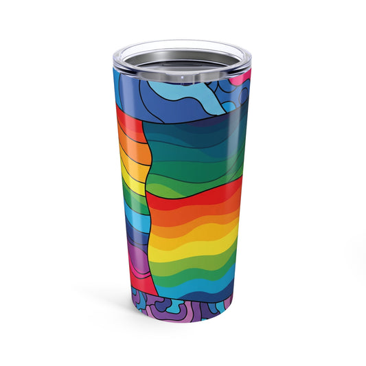20oz Stainless Steel Printed Tumbler Vacuum Insulated Double Wall Leak Proof Travel Mug With Lid For Hot Cold