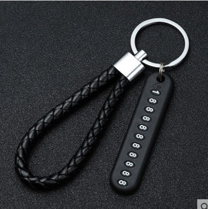 Keychain With Number Plate For Lost Keys Easy To Carry Prevents Loss Use For Parking Lots Pets Key Tag Durable