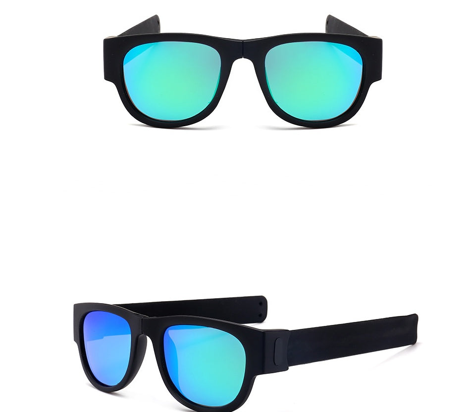 Folding Bracelet Sunglasses Polarized Resin Lenses UV400 Protection For Men Women Sports Fashion Riding Unisex