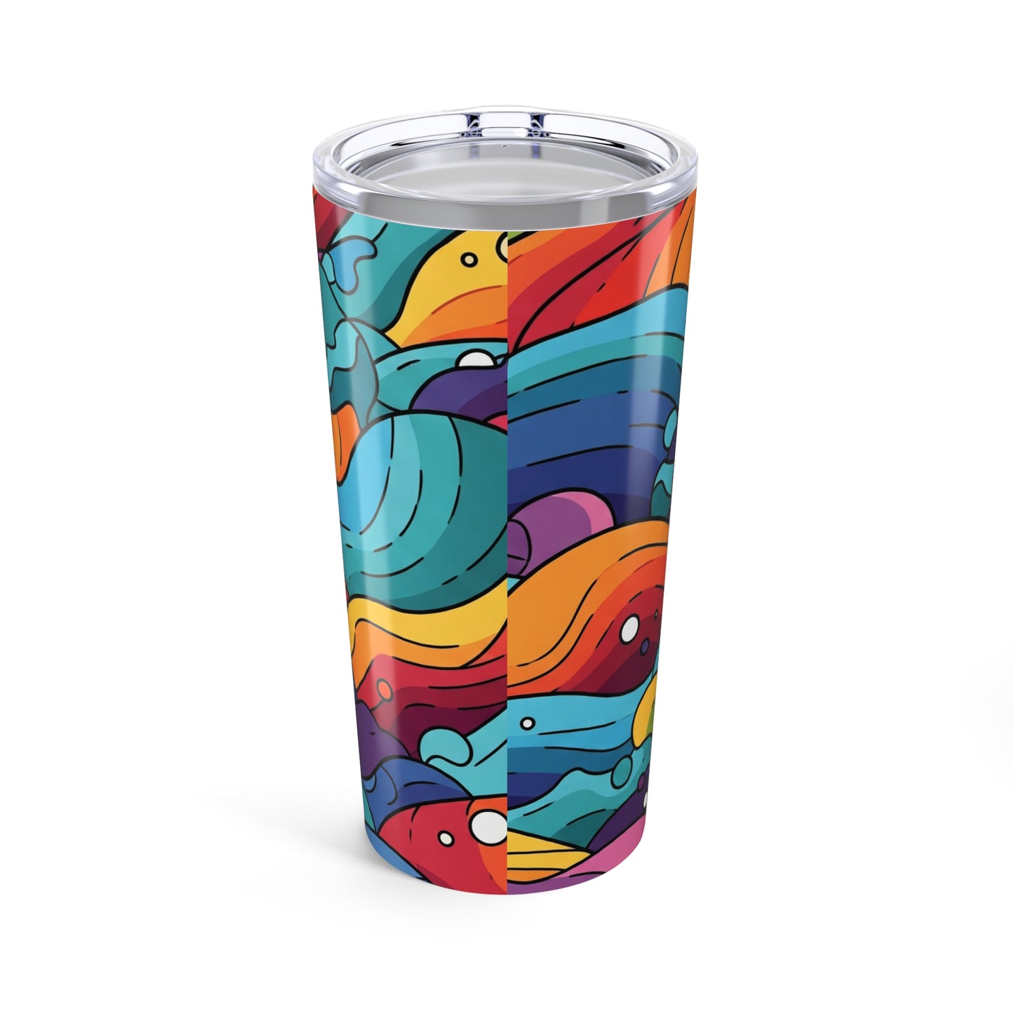 20oz Stainless Steel Tumbler Double Wall Vacuum Insulated Spill Resistant Bpa Free Printed Hot And Cold Beverage