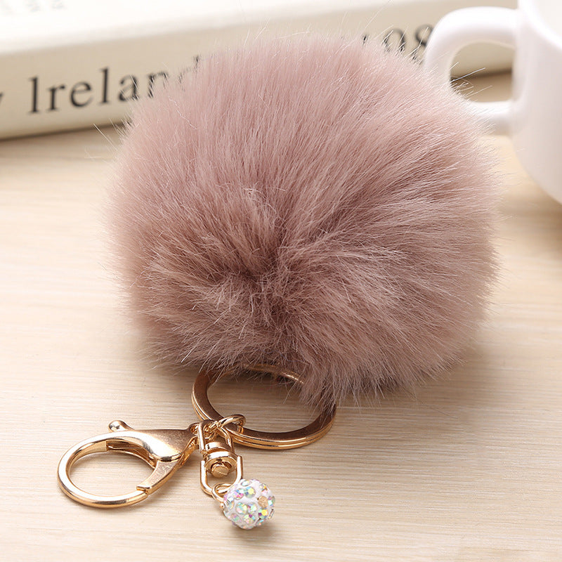 Plush Keychain Pendant Spherical Keyring Accessory 8cm Home Fashion Car Key Chain Festival Gift For Unisex Two Tone