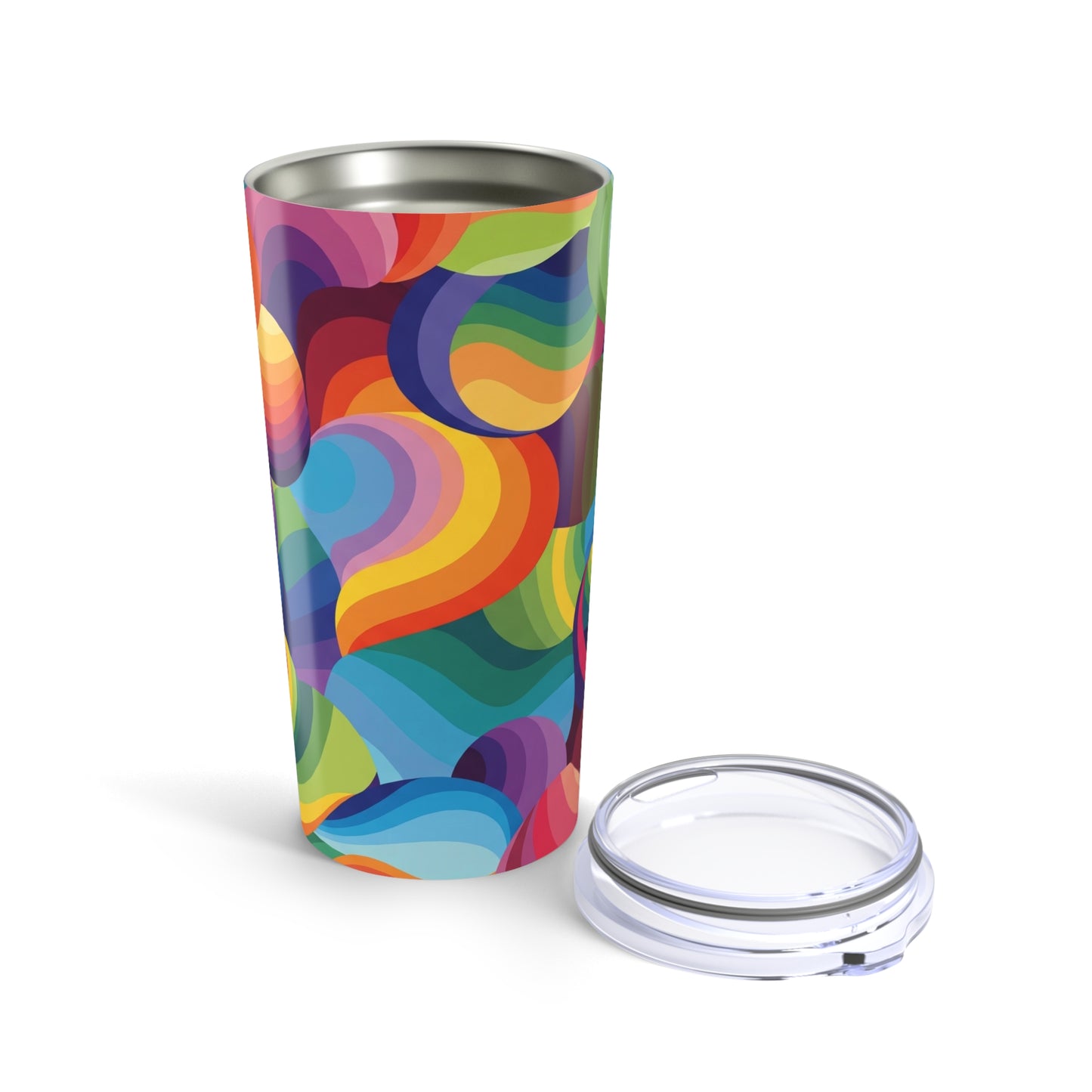 20oz Stainless Steel Tumbler With Double Wall Vacuum Insulation Spill Resistant BPA Free Printed For Hot And Cold