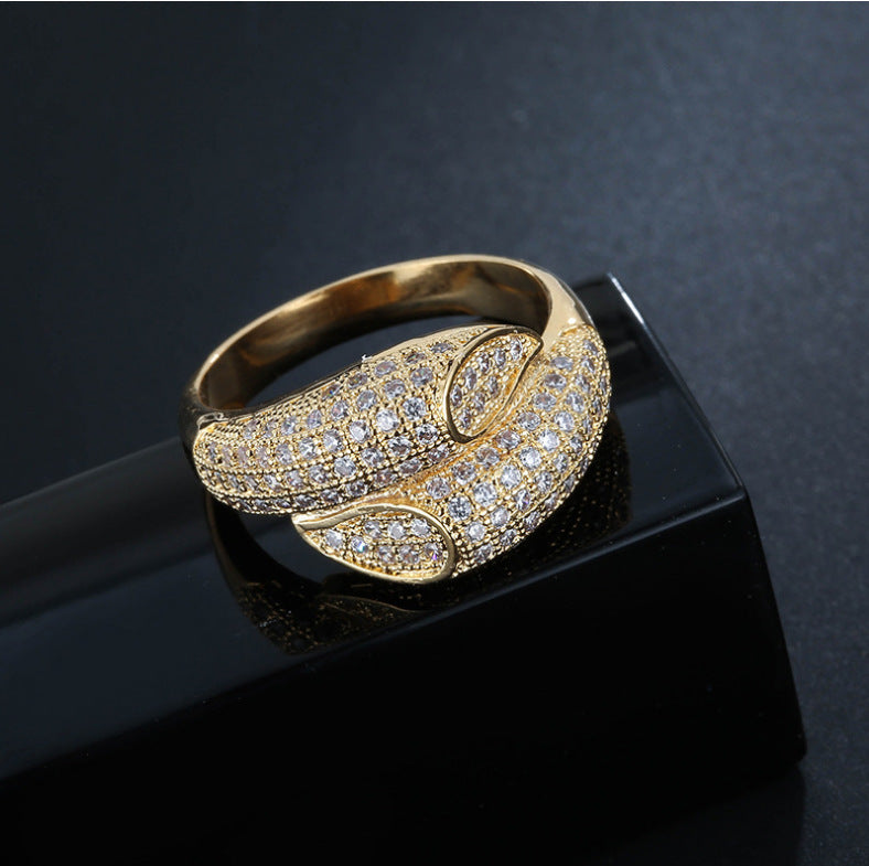 Copper Ring Unisex Geometric Jewelry Gold Plated Artificial Gemstone Electroplated Durable Everyday Wear For All