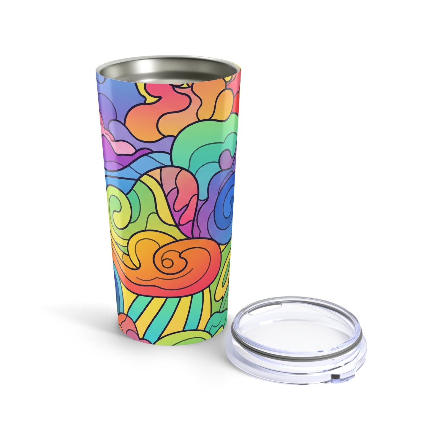 20oz Stainless Steel Tumbler With Double Wall Insulation Spill Resistant And BPA Free Printed Design For Hot Or
