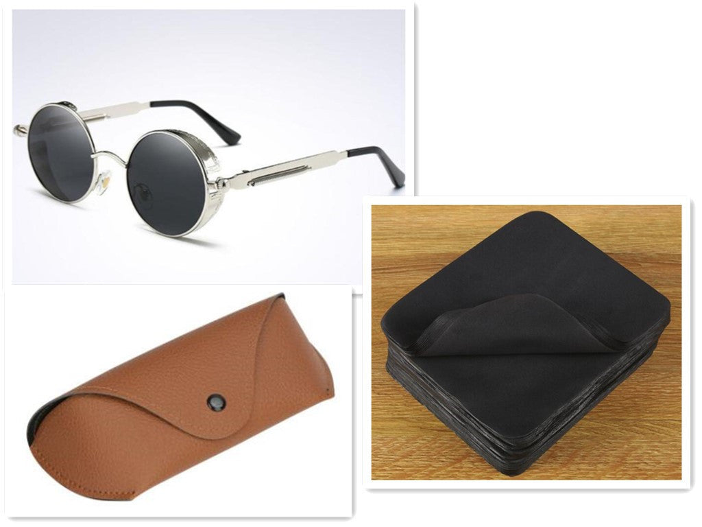 Round Sunglasses With Metal Frame UV Protection For Round Long Square And Oval Faces Classic Simple Style Chic