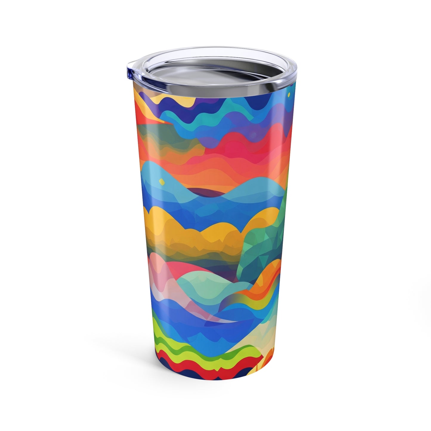 20 Ounce Stainless Steel Tumbler With Printed Design Double Wall Vacuum Insulated Spill Resistant Keeps Hot Or Cold