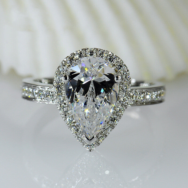 Simulated Diamond Heart Ring For Women Copper Material Lovers Fashion Jewelry Adorned With Sparkle All Day Lux