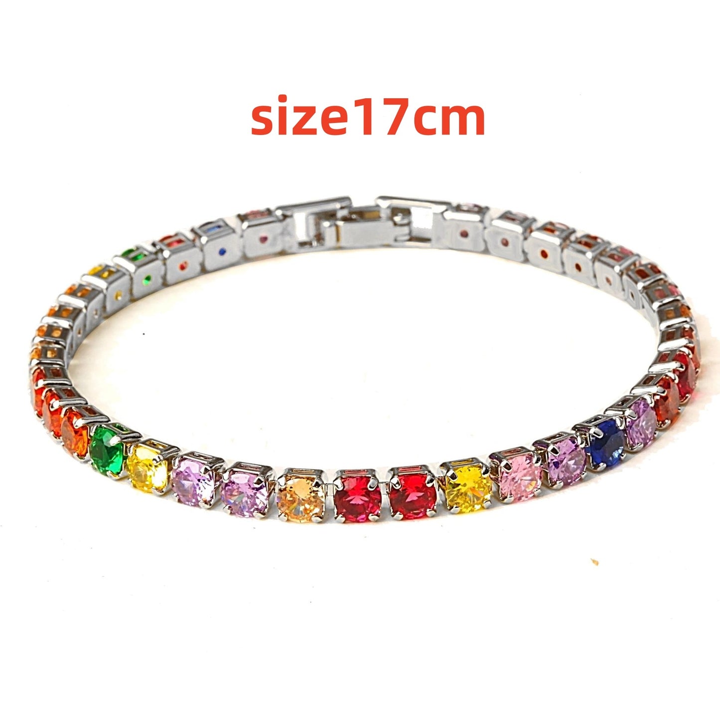 Tennis Bracelet for Women Zircon Inlaid Copper Jewelry Hip Hop Style for Party Prom Dance For Dressy Occasions