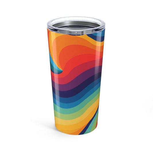 20 Oz Metal Travel Mug With Double Wall Vacuum Insulation Leak Proof Durable Hot Cold Printed Image Drinkware