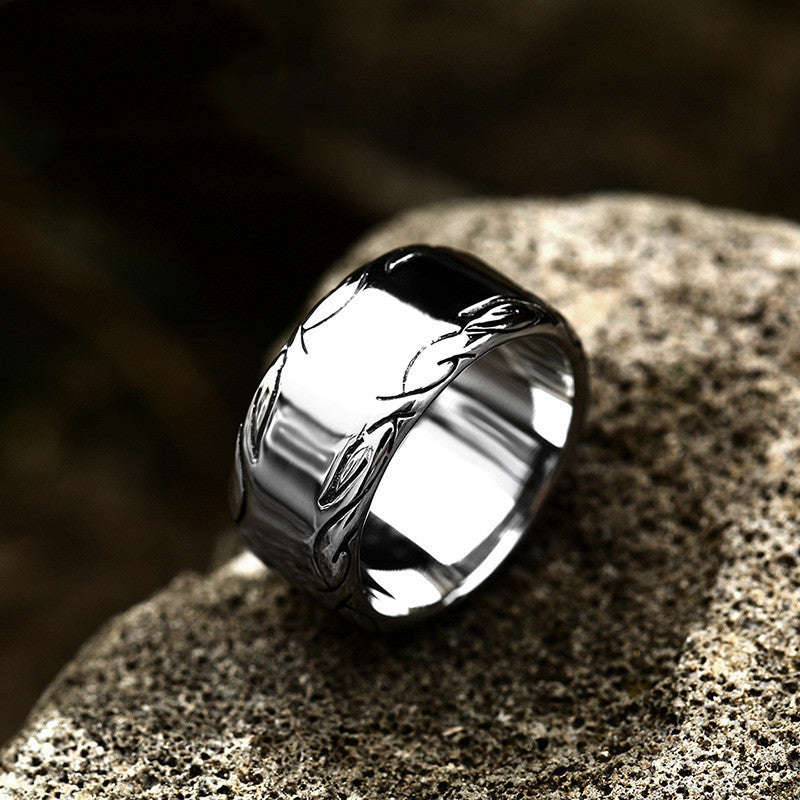 Retro Simple Fashion Stainless Steel Ring Jewelry