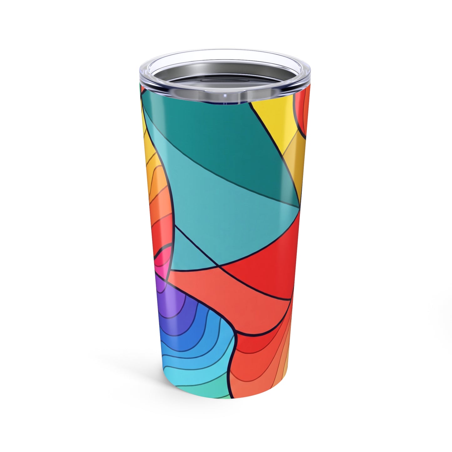 20oz Stainless Steel Travel Mug With Double Wall Vacuum Insulation Spill Resistant Printed Design For Hot And Cold