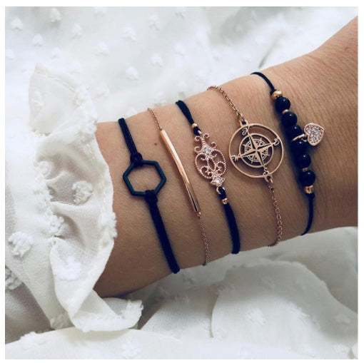Womens Multilayer Alloy Bracelet Set Bangle Bracelets For Wedding Travel Souvenirs Gift Ideas Ideal For Promotions