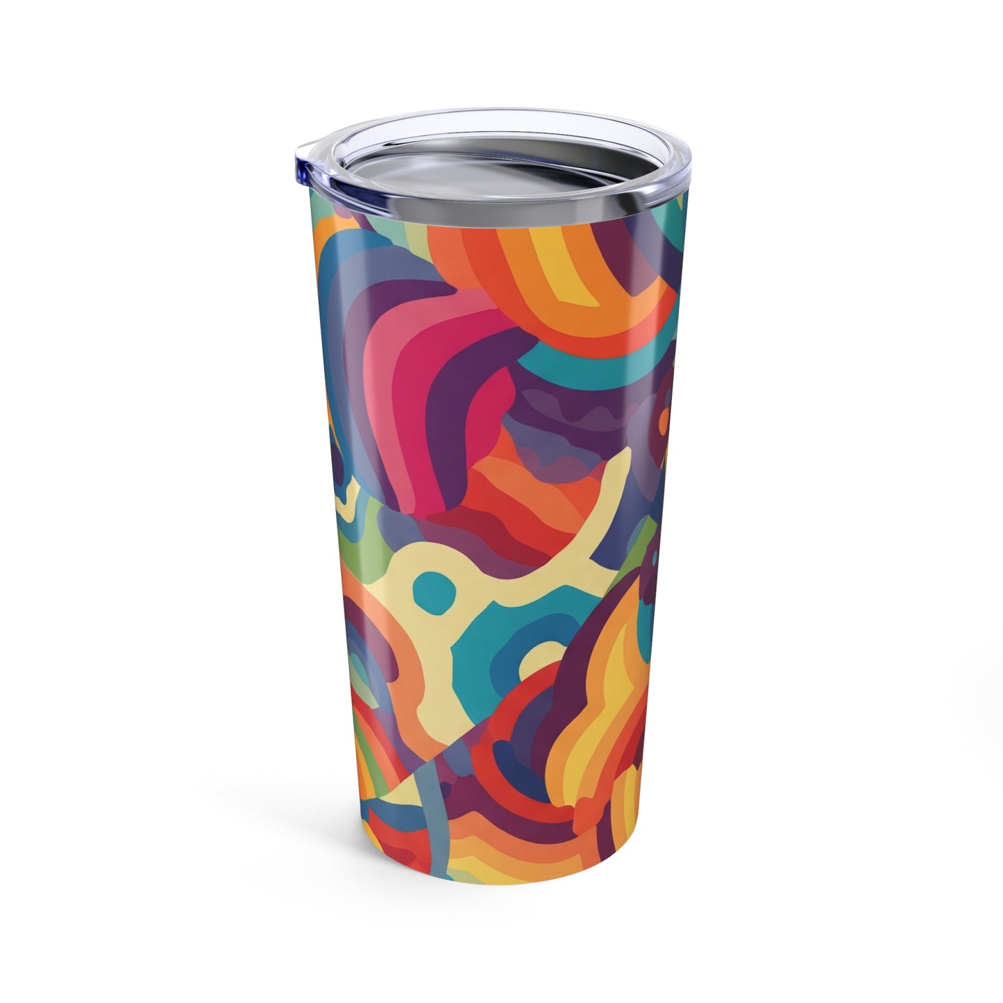 20oz Stainless Steel Travel Mug With Printed Pattern Double Wall Vacuum Insulated Spill Resistant For Hot And Cold