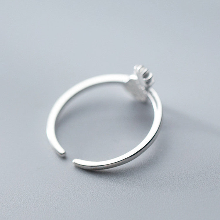 Copper Pineapple Ring Adjustable Open Style Silver Tone Jewelry For Women Gift For Her Forest Elegant Gift Now