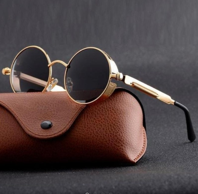 Round Sunglasses With Metal Frame UV Protection For Round Long Square And Oval Faces Classic Simple Style Chic