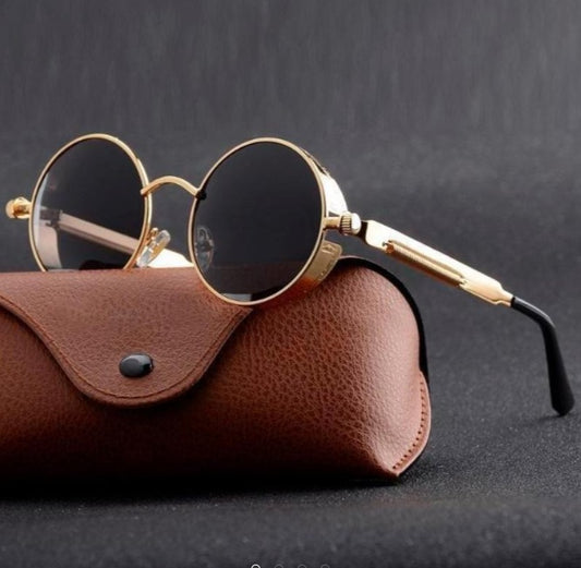 Round Sunglasses With Metal Frame UV Protection For Round Long Square And Oval Faces Classic Simple Style Chic