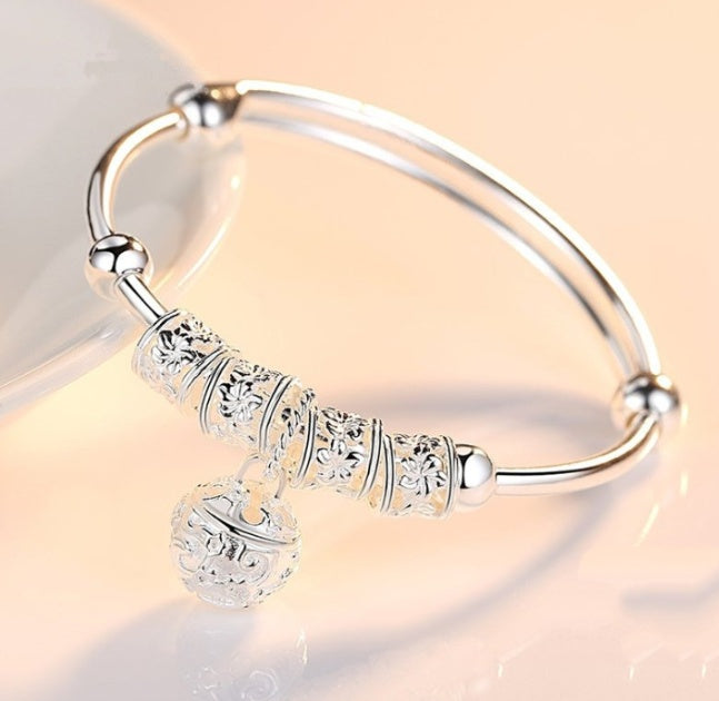 Womens Palace Bell Bracelet Running Beads Ethnic White Silver Jewelry Gift For Women And Men Jewelry For Women