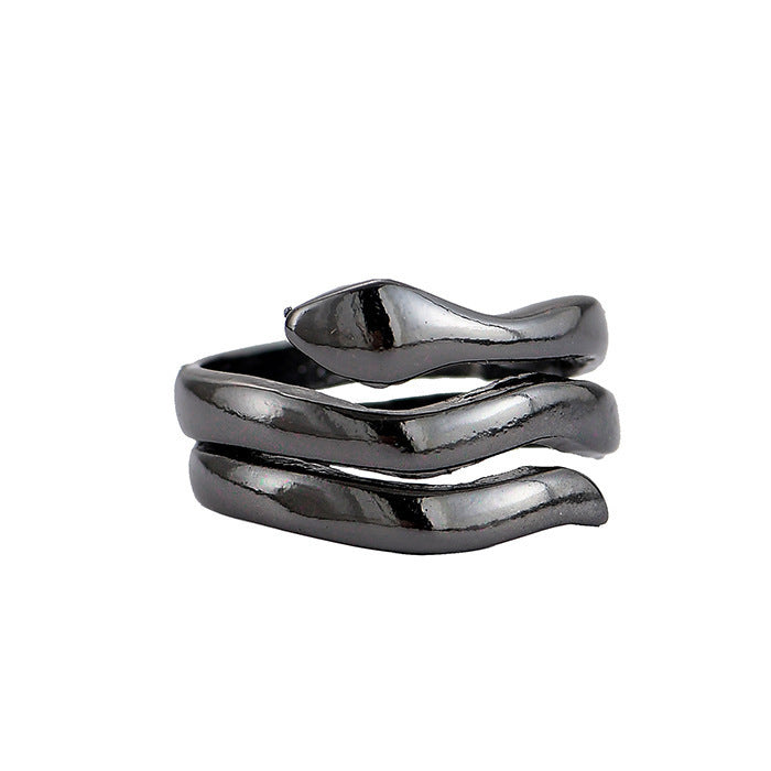 Adjustable Snake Ring Unisex Zodiac Animal Design Retro Metal Ring Punk Style Ring For Men And Women Unisex Zodiac