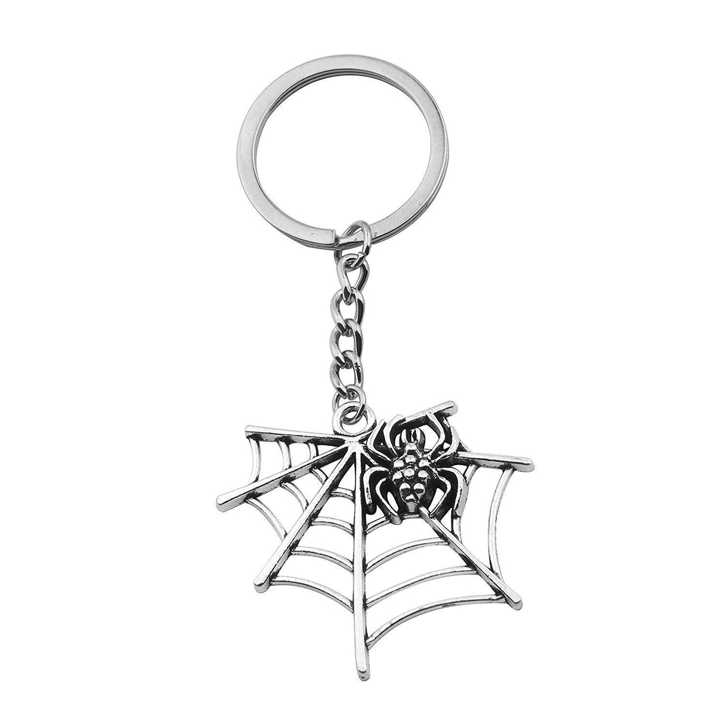 Spider Web Keychain Zinc Alloy Pendant Key Chain Halloween Gift Christmas Valentines Days Birthday Party Favors