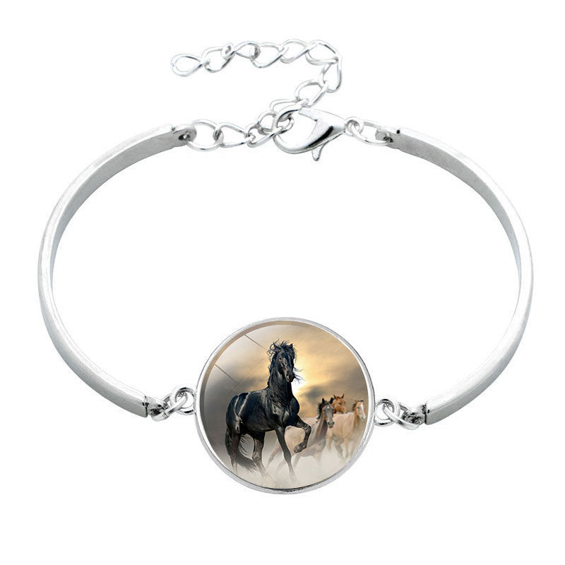 Unisex Horse Bracelet Electroplated Alloy Zodiac Design Jewelry Gift For Promotions Versatile Gift Accessory UK