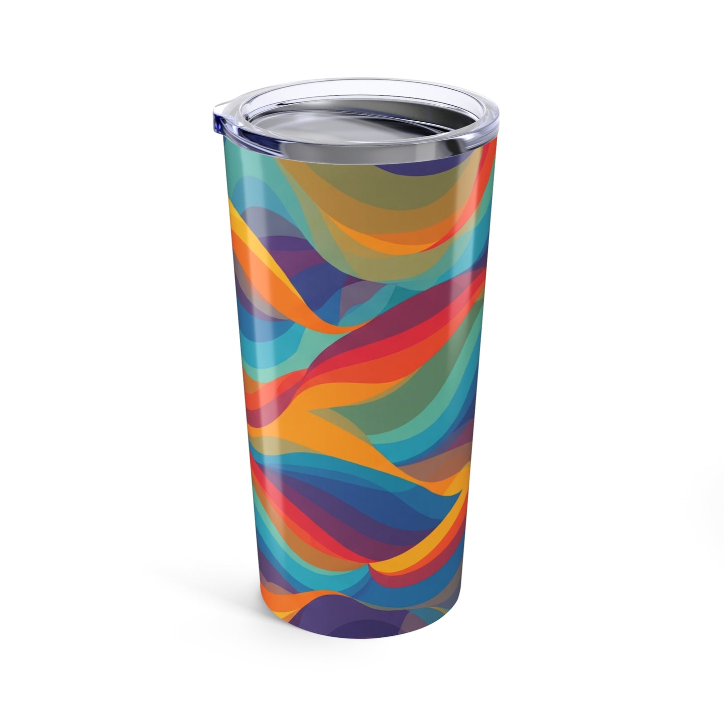 20Oz Stainless Steel Tumbler With Printed Design Vacuum Insulated Spill Proof Travel Mug For Hot And Cold Drinks