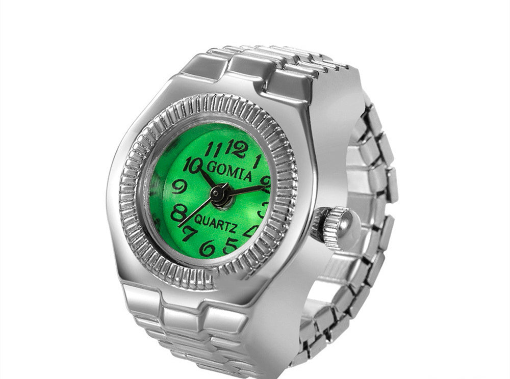 Peach Heart Retro Octagonal Ring Watch With Colorful Surfaces And Square Variants With White Yellow Red Purple