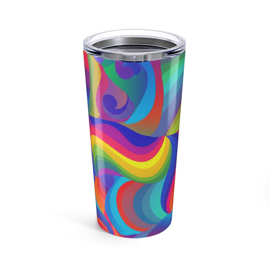 20 Oz Steel Printed Tumbler With Double Wall Vacuum Insulation Spill Resistant For Hot And Cold Beverages Travel