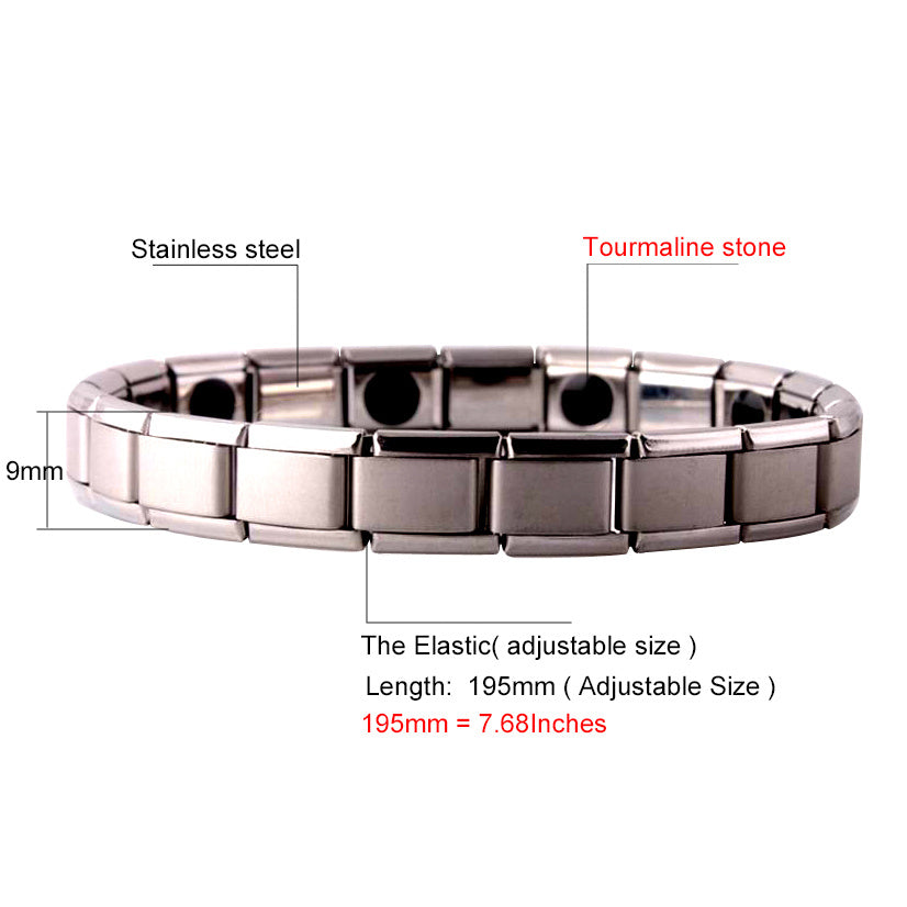 Womens Geometric Elastic Bracelet Stainless Steel Magnetic Closure Jewelry Gift For Opening Ceremony For Trade